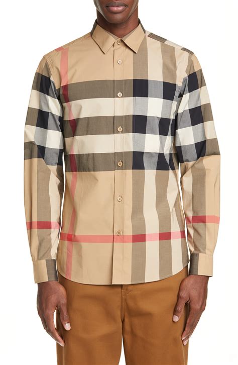 cheap burberry plaid shirt mens|Burberry Men's Clothing .